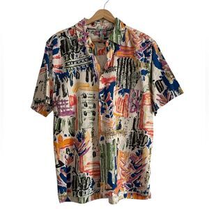 Urban Outfitters Colorful Abstract Men's Shirt